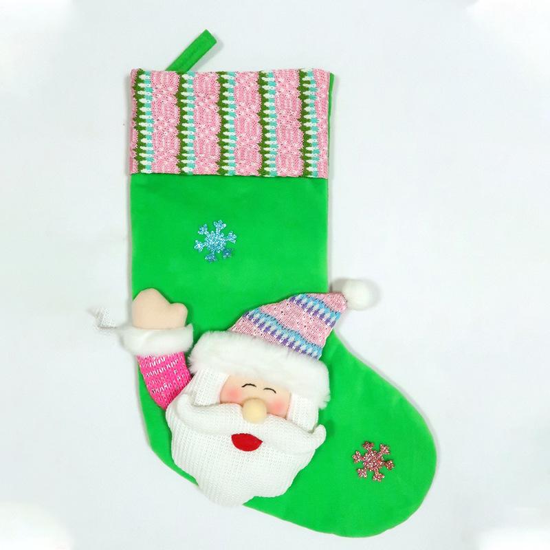 Telescopic long-legged plush doll creative Christmas ornament ornament cartoon Santa Claus shape fabric doll