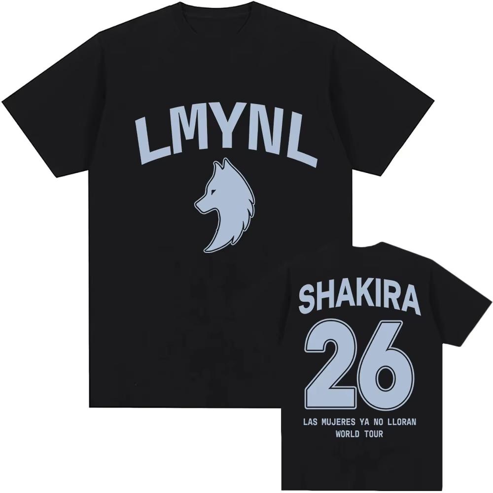 

SHAKIRA Las Mujeres Ya No Lloran Tshirt Short Sleeve Top pure Cotton Unisex Streetwear Tees Oneck Fashion UnisexWomen Print Tee S