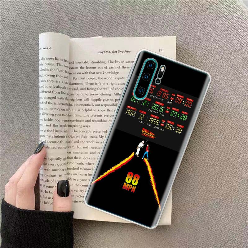 Back To The Future License Phone Case For Huawei P50 Pro P10 P20 P30 P40 Lite Cover Mate 40 30 20 10 Lite Capa Shell