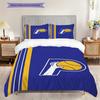 Indiana Pacers Basketball Spirit Bettwäsche(1 Bettbezug + 2 Kissenbezüge, ohne Füllung) Bettbezug und Kissenbezug Weich und bequem Bettwäsche-Set