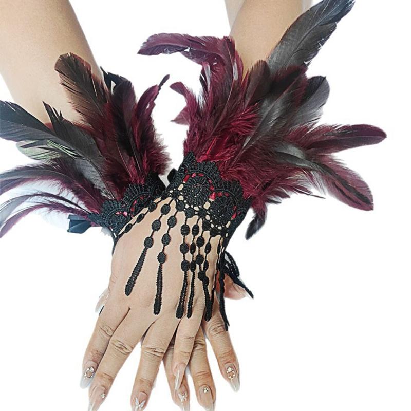 Breathable Lace Witch Gloves Halloween Costume Accessory Perfect For Cosplay And Themed