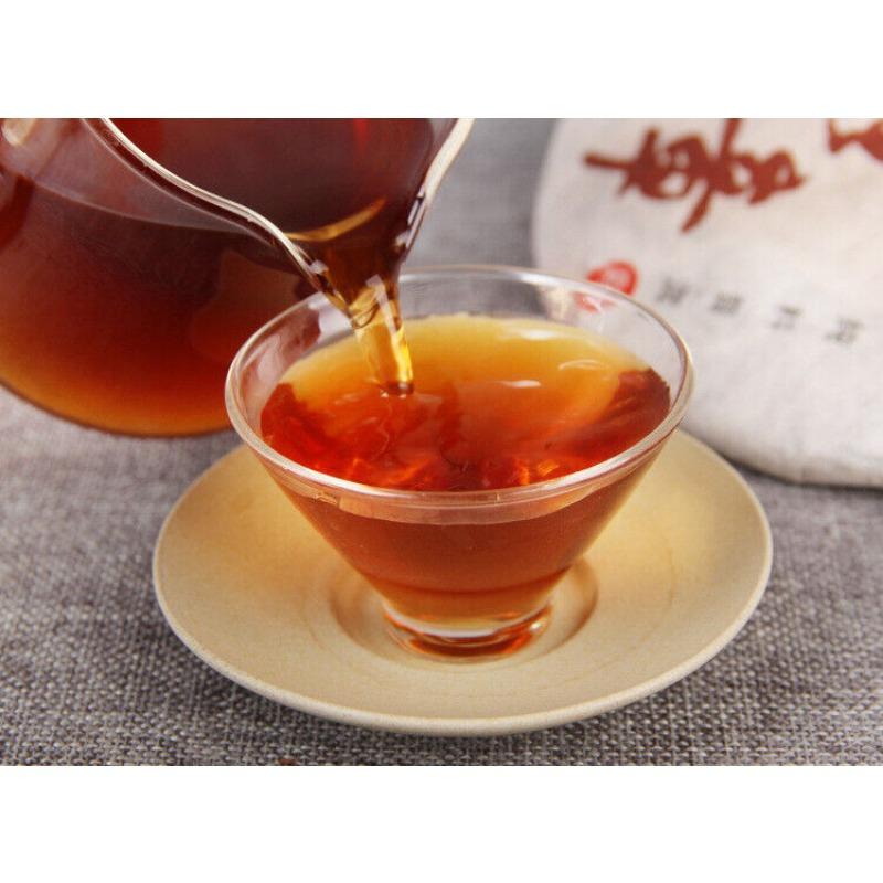 2003 Исландский чай Tribute Чай Пуэр Китайский чай Старое дерево Золотой бутон Шу Пу — фото 8