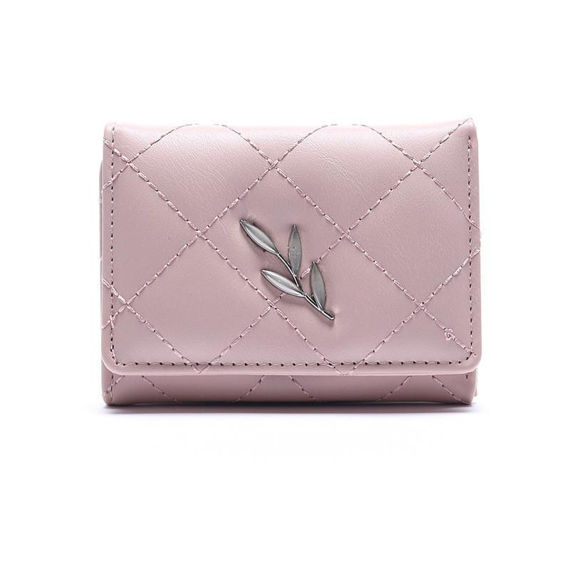 

Simple And Stylish Three-fold Pu Wallet For Women With Urban Minimalist Design рожевий