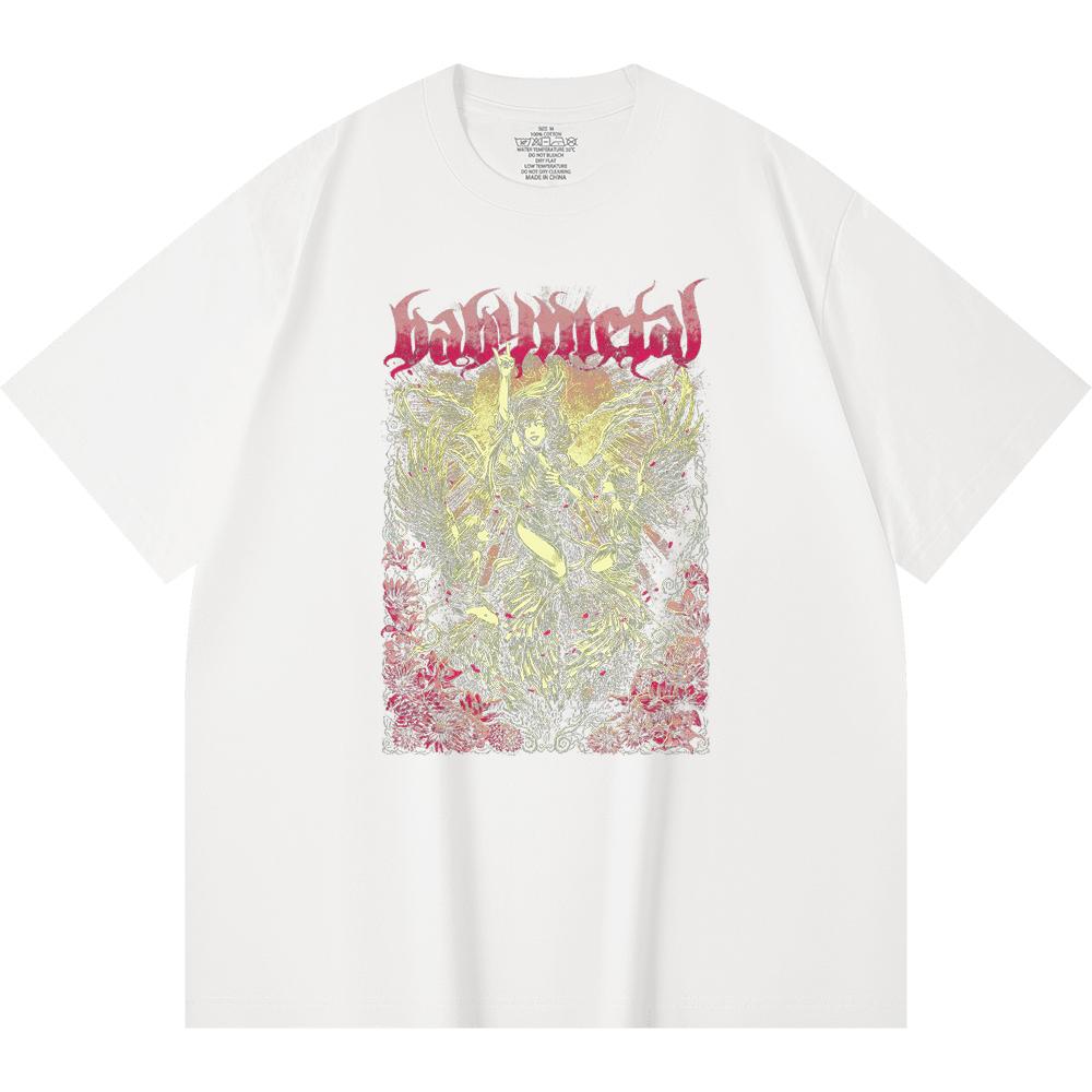 230 g/m² 100% Bavlna T-shirt Heavy Metal Rocková Kapela Tisk Populární Hudby Unisex Těžký Bavlněný T-shirt