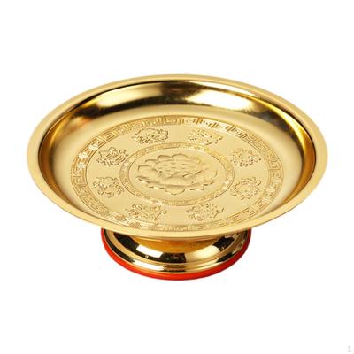 Fußschale Obstschale Tafelaufsatz Halter Buddhistisches Tablett Lotus Opfergabe für Buddha