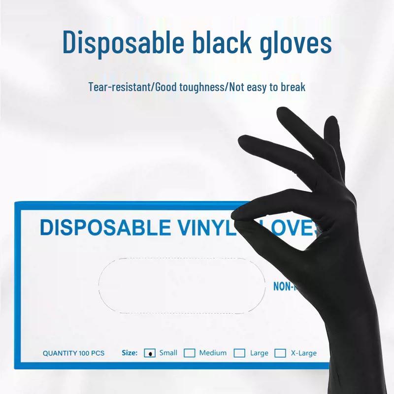 

Black Latex Cleaning and Tattooing Gloves - 50 Pack Small (50 Pieces)