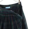 KEITA MARUYAMA Black Watch Midi Length Pleated Skirt Deep Green Women Used