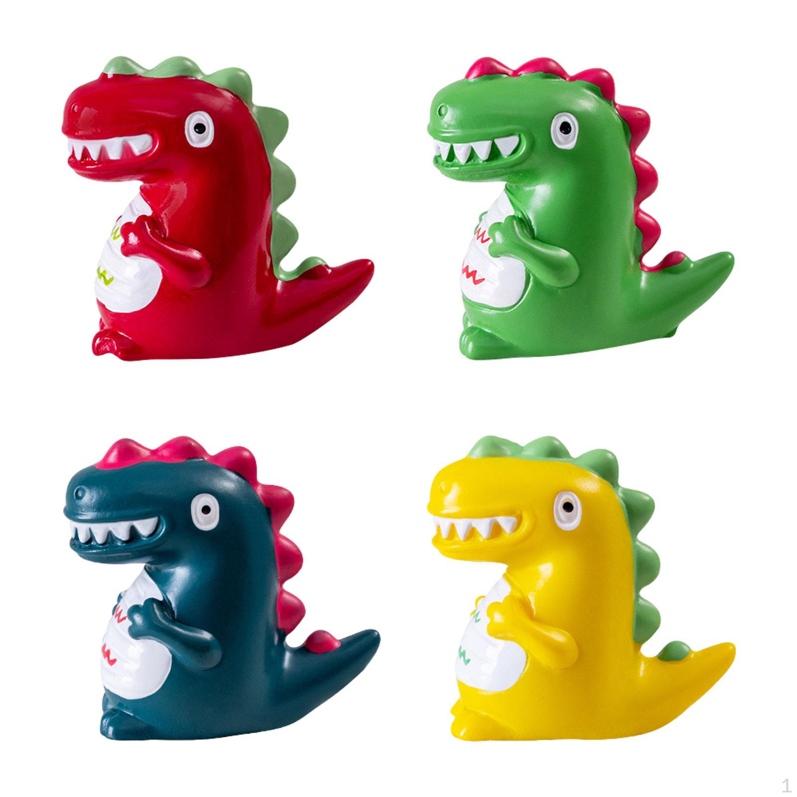 

4 Pieces Mini Dinosaur Figures Flower Pot Decor Decorative DIY Bonsai Craft Tabletop Ornament for