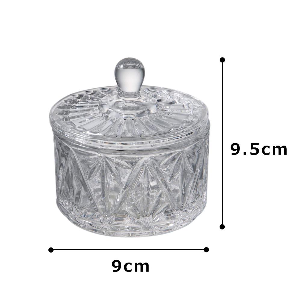 Aoyama Glassware Small Bowl with Lid, Storage Container, Canister (with Lid), Approx. 9cm, Vulcan AMG-CA-P702