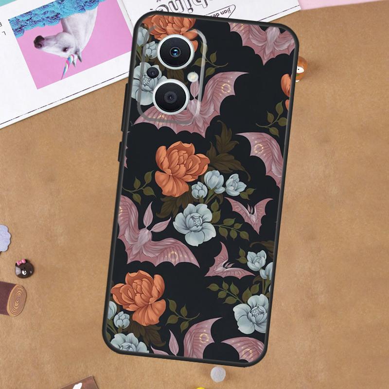 Goth Vampire Bat Gothic Case For OPPO Reno 4Z 5Z 8T 10 11 Pro 11F 5 6 7 8 Lite OPPO Find X5 X6 Pro X2 X3 Neo Cover