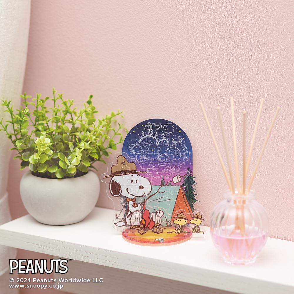 Beverly [Jigsaw Puzzle x Acrylic Stand] Snoopy Acrylic Stand Pop Snoopy Camp [New Puzzle to Assemble and Display] [No Glue Required] 67 Pieces SP-013