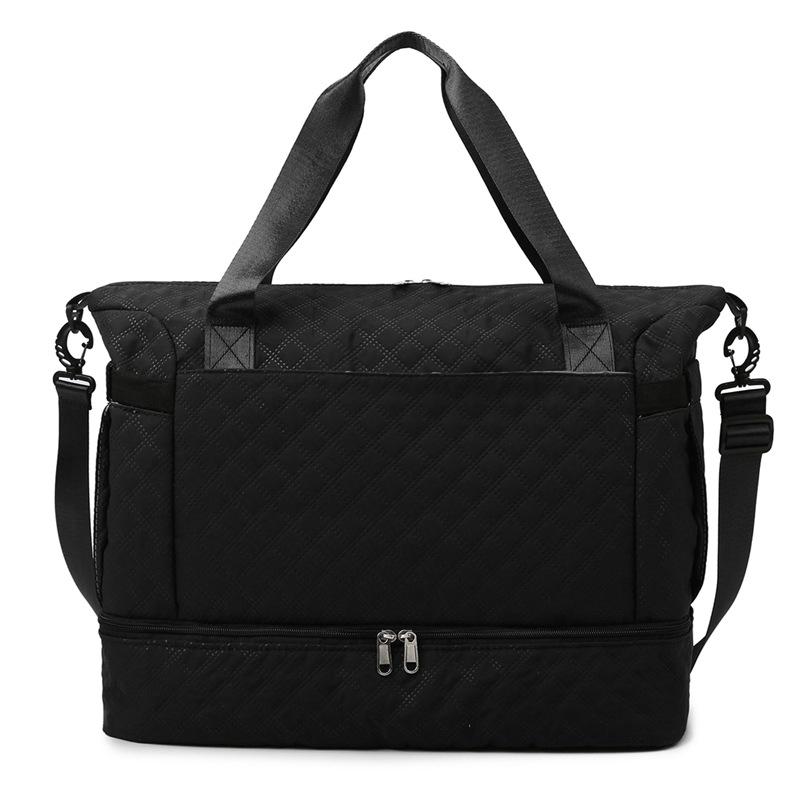 New travel bag Mother and child rhombus dry and wet separation fitness bag Large capacity yoga sports bag Birth boarding bag Women