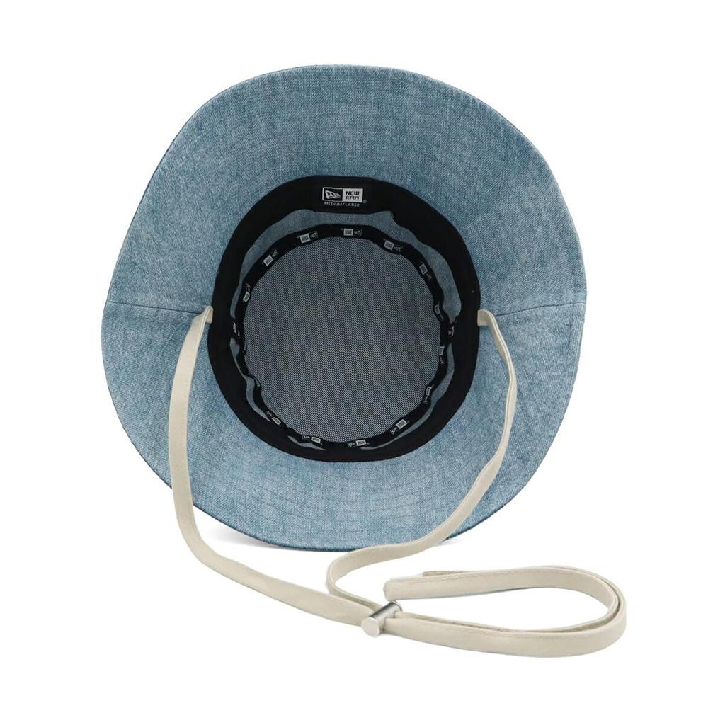 New Era Women's Bucket Hat Drawstring Plain Washed Denim LXL BUCKET03 CORD STRAP WDNM FRT 14388477 NER36C8905