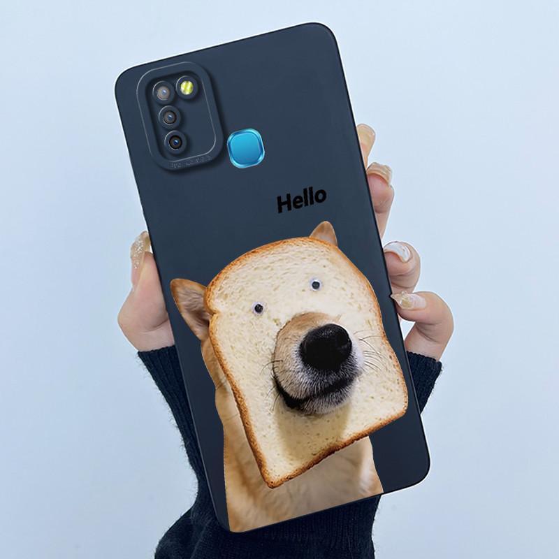 For Infinix Hot 10 Lite Smart 5 Hot 11 G37 10S 10T 10i Case Lovely Cartoon Cat Liquid Silicone Soft Shockproof Back Cover Capa