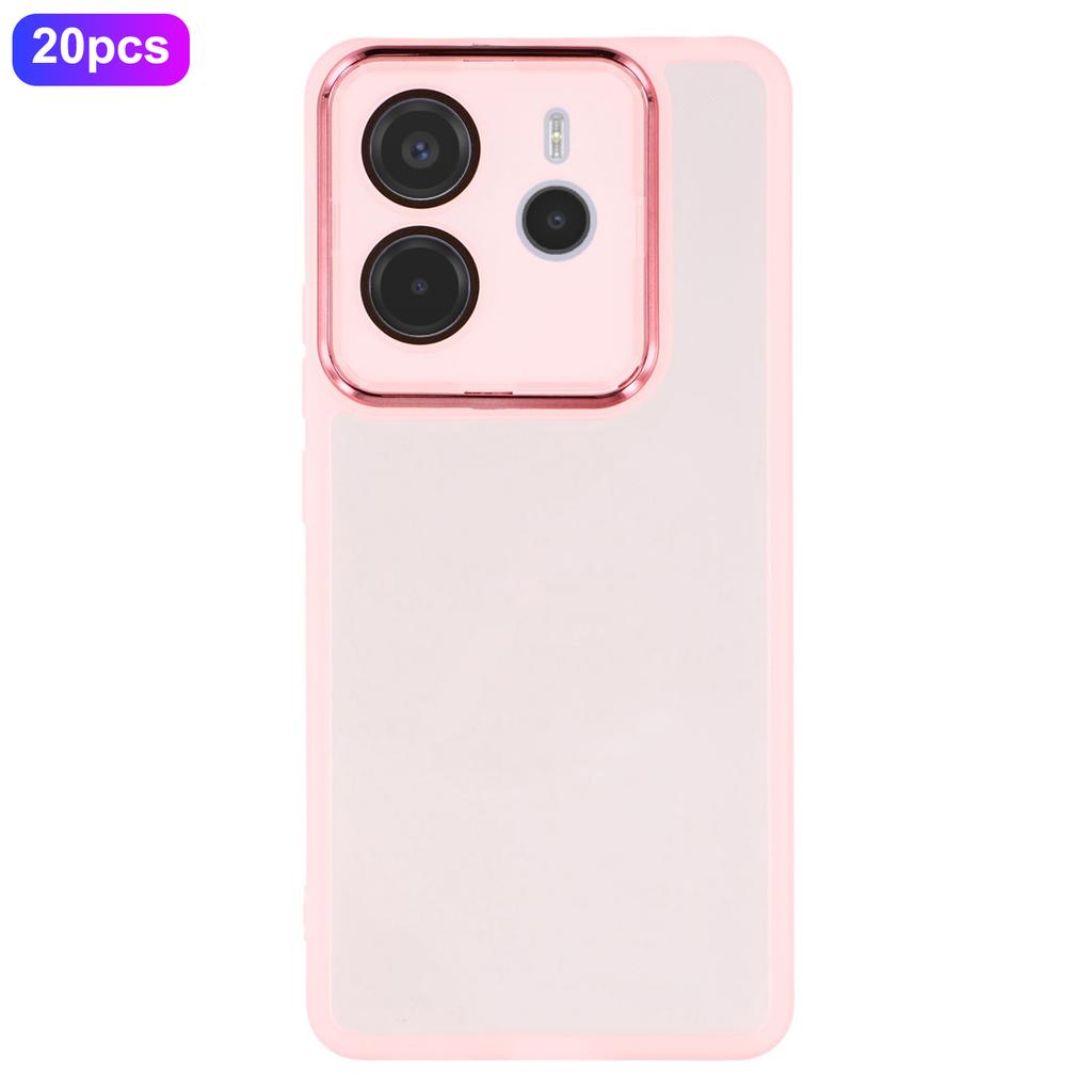 Bulk Purchasing 20Pcs For Xiaomi Redmi Note 14 4G (164.84mm) Case Electroplated Camera Frame TPU Phone Cover Precise Cutouts