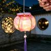 Retro Style Decorative Lantern Spring Festival DIY Material Kit, Light Up Handmade Persimmon Shaped Traditional Oriental Craft Kit with Tassel
