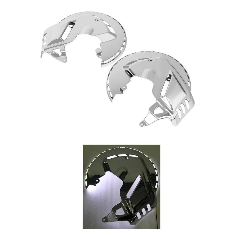 Motorcycle Brake Rotor Covers LED Ring Of Fire For Honda Goldwing GL1800 2001-2017 F6B 2013-2017