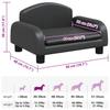 Dog Bed Black 50x40x30 cm Artificial Leather