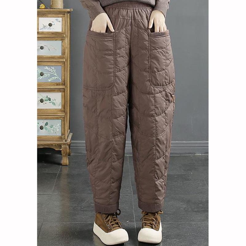 Weight Warm Down Trousers Winter Outerwear Work Trousers Windproof Harem Pants Women