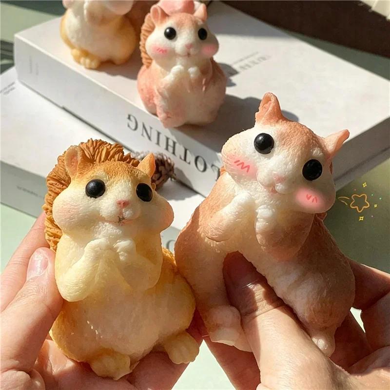 Soft Tpr Fast Rebound Squeeze Toy Realistic Squirrel Prairie Dog Adult Stress Relief Desktop Anxiety Fidget Decompression Toy