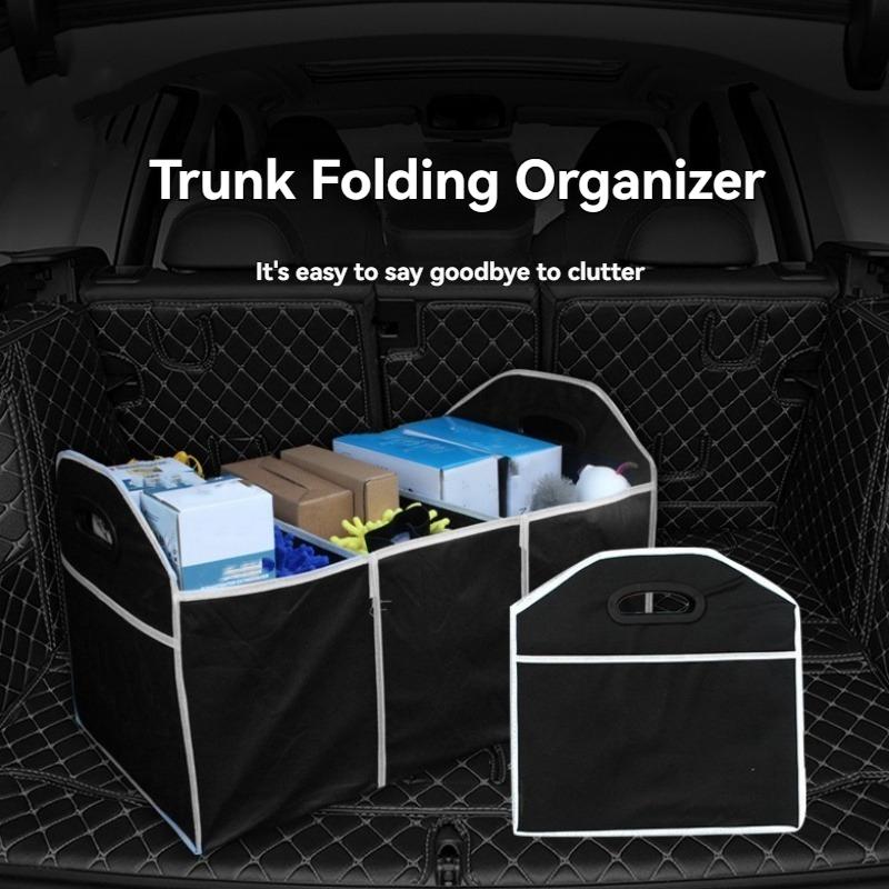 2 Pcs Non-woven Fabric Car Trunk Storage Boxes, Foldable Car Storage Bags for Vehicle Trunk Storage