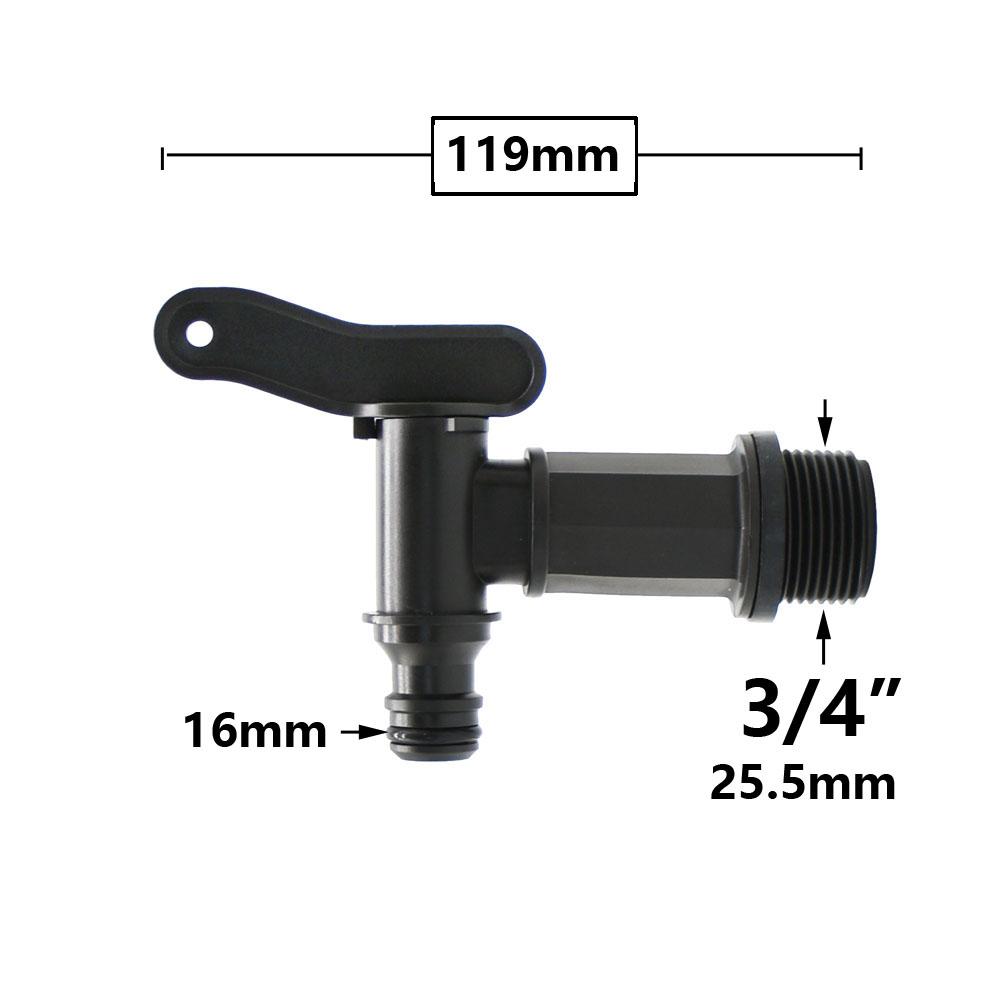 S60 IBC Tank Adapter 3/4" Thread Tap Water Irrigation Valve Faucet Garden Water Connectors Drain Couple