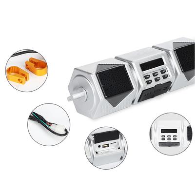 Motorcycle Stereo Speaker BT Handlebar Mount MP3 Player O Amplifier System Waterproof Support