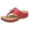 Summer Comfortable Slope Heel Flip-flops Women Wear Thick-soled Casual Beach Cool Slippers
