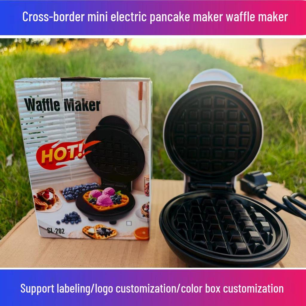 Mini elektrický palačinkovač a vaflovač: Oboustranný gril na smažení a toustovač pro domácí snídaně