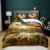 Painting Duvet Cover Set King Size Beach Sunset Reef Natural Landscape Painted Bedding Set Natural Scenery Polyester Quilt Cover