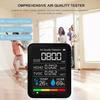 Air Quality Monitor 5 in1 CO2 Meter Digital Temperature Humidity Sensor Tester Carbon Dioxide TVOC Formaldehyde HCHO Detector