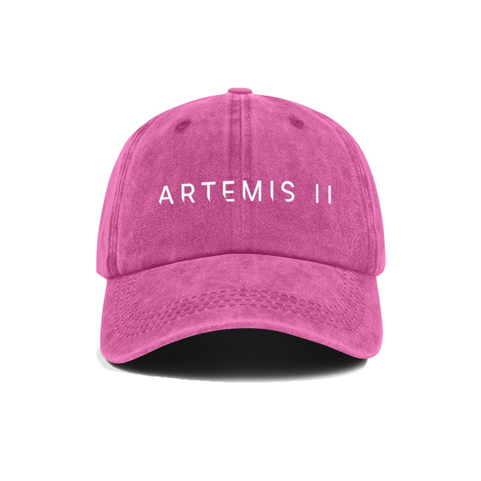 

Casual Unisex Adjustable Baseball Cap Featuring Artemis II Embroidered Design Durable Cotton Twill Fabric Structured Crown Low Profile Visor One Size