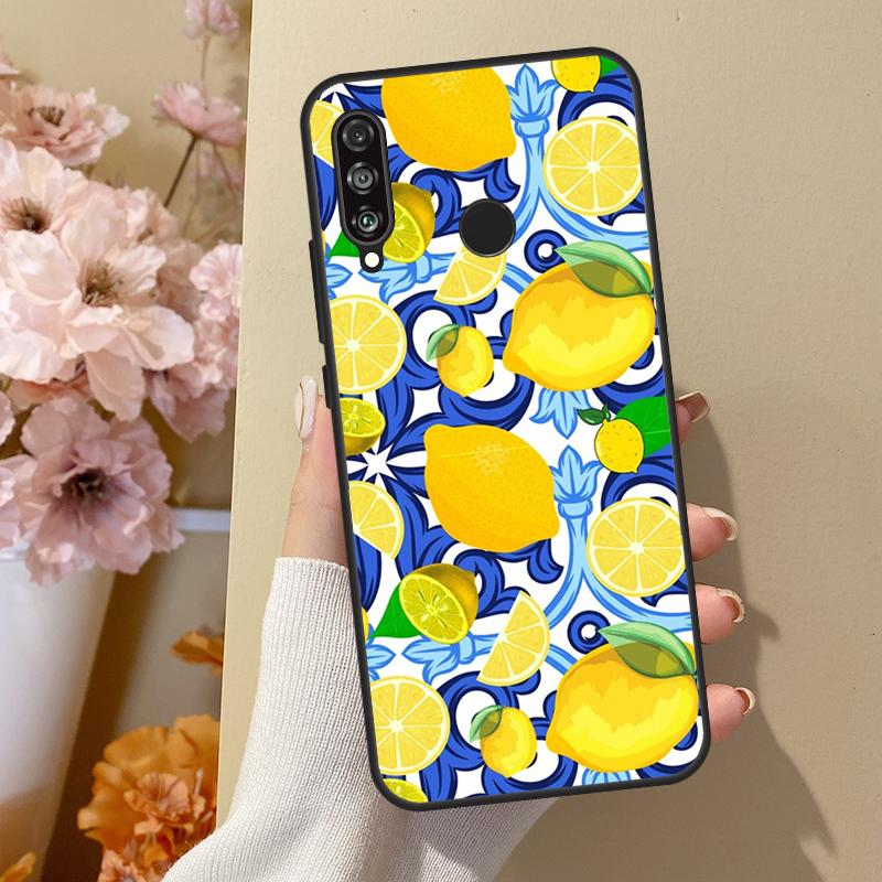 Mediterranean Lemon For Huawei Nova 12i 8i 11i 12s 9 10 SE Y60 Y70 Y90 Y72 Y73 Y61 Y91 P60 Pro P30 P40 Lite Case