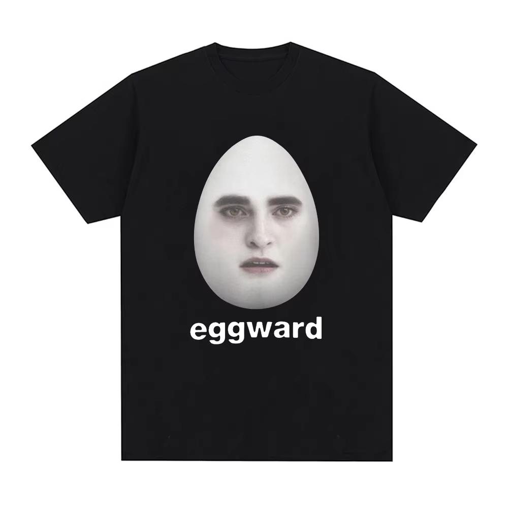 Twilight Eggward Funny Meme T Shirts Edward Cullen Parody Robert Pattinson Humor Tshirt Unisexs WoUINISEX Cotton Short Sleeve Tshirt S