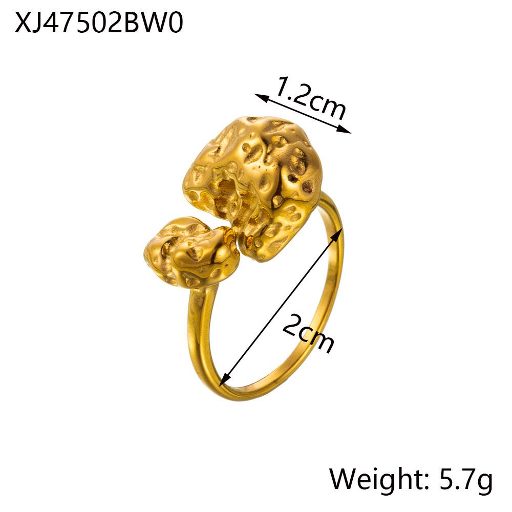 CARLIDANA Hot Sale Trendy 18K Gold Plated Bow Heart Twist Geometric Finger Rings Stainless Steel Not Fade Waterproof Women
