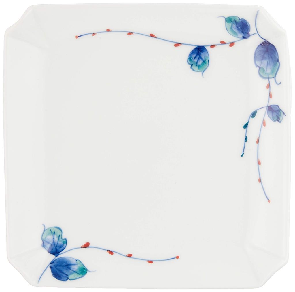 Arita Ware Matsuyuki Kiln Mizuhiki Grass Square Side Plate Set 52637