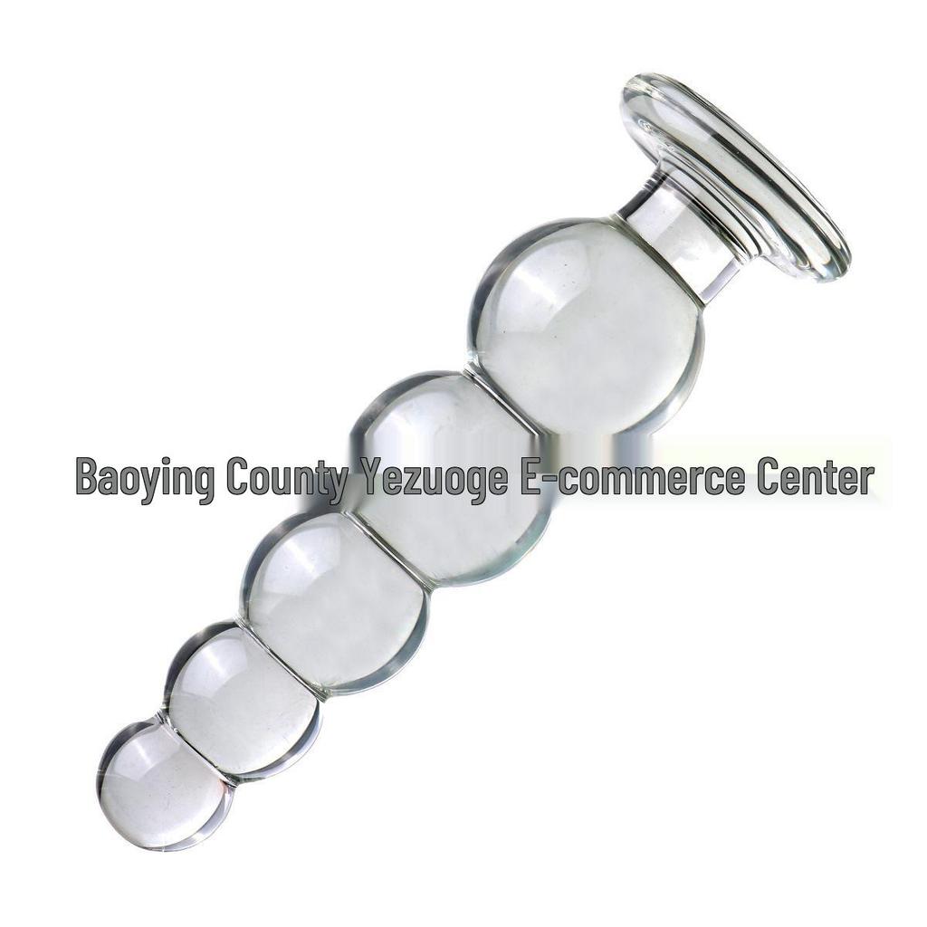 Transparent Large Glass Anal Plug Bead for Men and Women