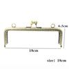 DIY Square Kiss Clasp Lock Metal Frame 6.1-11CM Wallet Kiss Clasp Antique Bronze Clutch Frame Bag Making