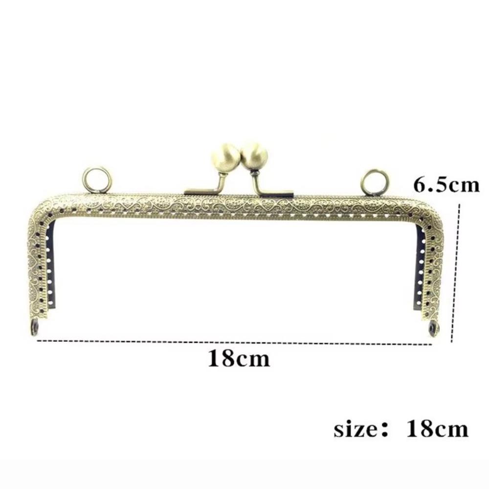 DIY Square Kiss Clasp Lock Metal Frame 6.1-11CM Wallet Kiss Clasp Antique Bronze Clutch Frame Bag Making
