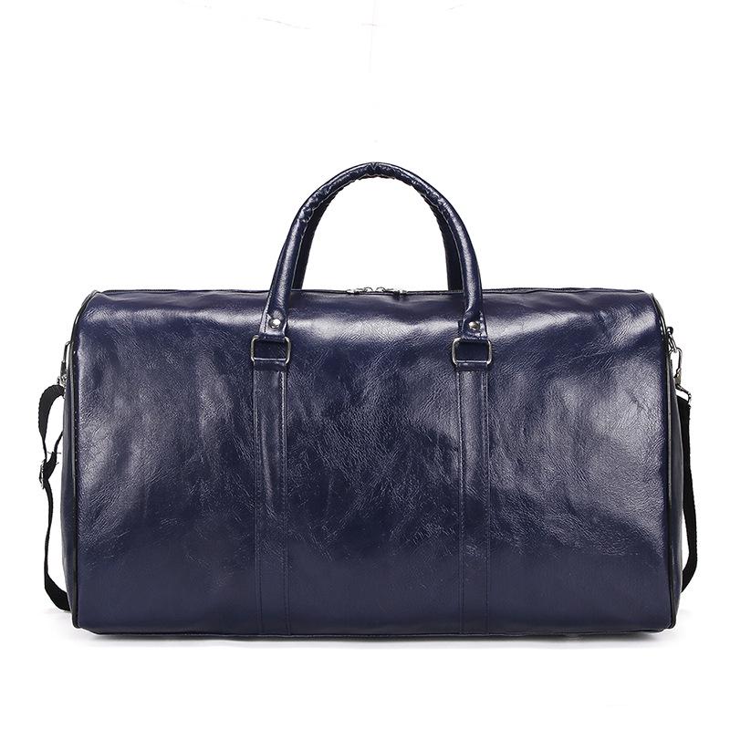Pu Travel Bag Large-capacity Cylindrical Sports Fitness Bag Business Leisure Short-distance Business Trip Luggage Bag