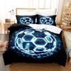 Dekbedovertrek 210x210 Print Football Teenagers Duvetcover&2pcs Pillowcase Single Double Size Super Comfortable Bedding Set