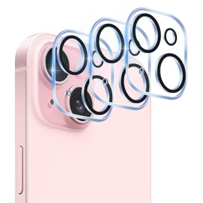 Of 3 Domestic Asahi Glass Compatible iPhone 15 15 Plus Camera Protection Film Tempered Glass iPhone 15 Protective Cover Camera IP Hone 15 Plus Cover