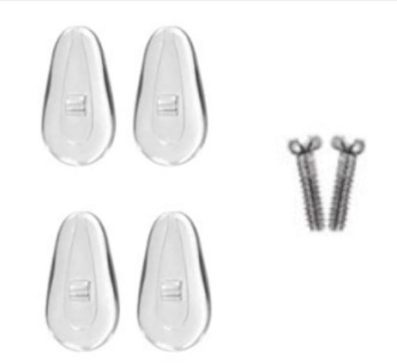 

Набор для ремонта очков 6 шт. Винты и носоупоры для починки оправ Включает 4 подушечки и 2 винта