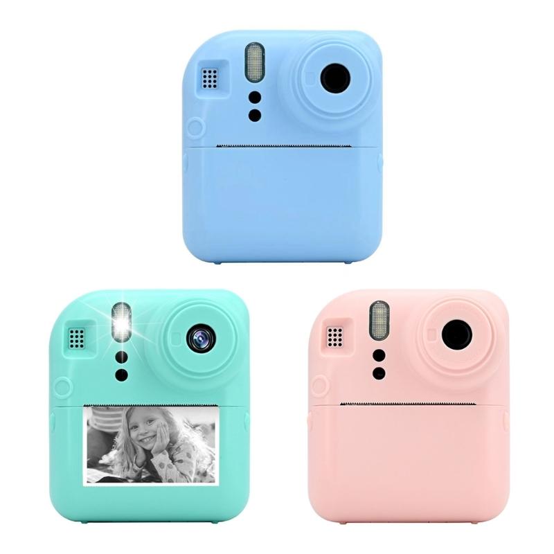 Kids Instantly Print Camera Thermals Printing Video Cameras With 48MP Resolution Clearly Video, Include 2Rolls Of Paper