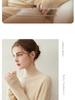 Elegant 100% Pure Cashmere Sweater for Women - Half-High Neck, Solid Color Pullover, Perfect for Autumn/Winter