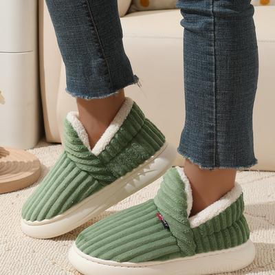 Fashion New Warm Short Plush Cotton Shoes Winter Women Cotton Shoes Platform Fur Nonslip Lady Shoes Comfort Casual House Men Shoes 2025