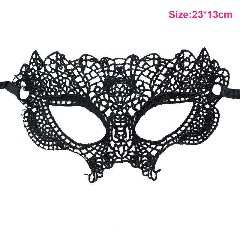 Halloween Black Queen Lace Mask No Fixed Shape Embroidery Appliques Party Costume Carnival Mask Woman Masquerade Mask
