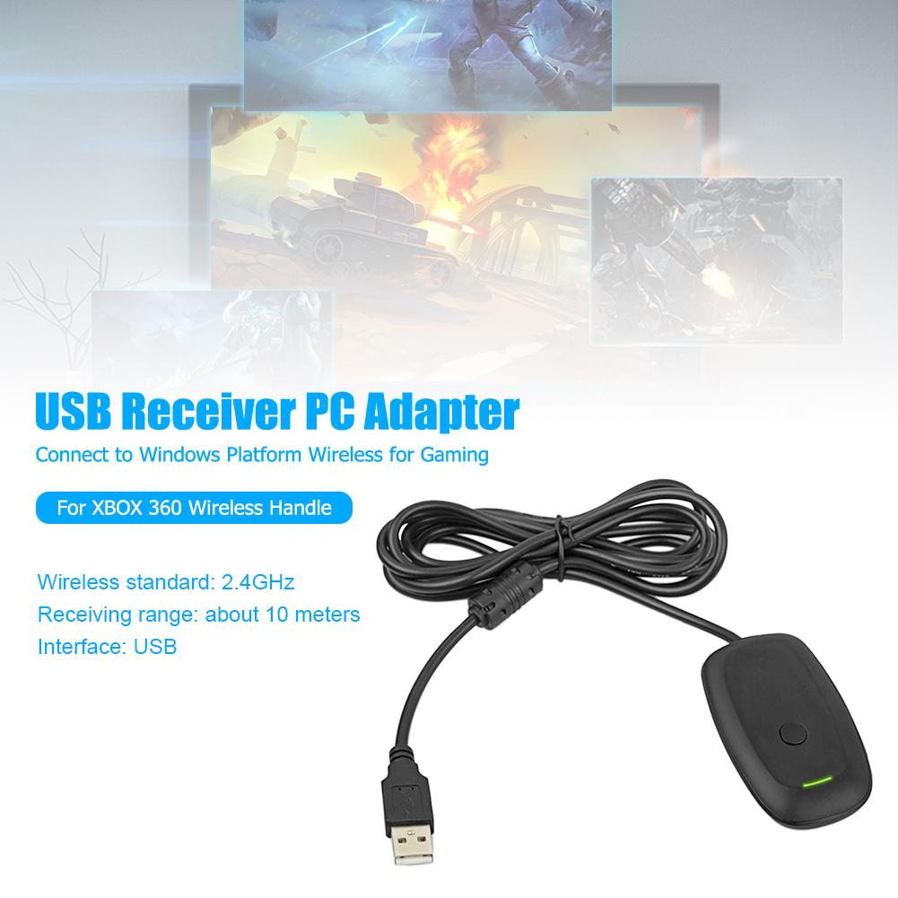 Professional Wireless Gamepad USB Receiver Gaming Accessories Portable Wireless Gamepad PC Adapter for Xbox 360 Wireless Handle