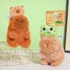 Soft Pulling Rope Capybara Dolls Key Ring Cartoon Capybara Keychain  Car Key Accessories