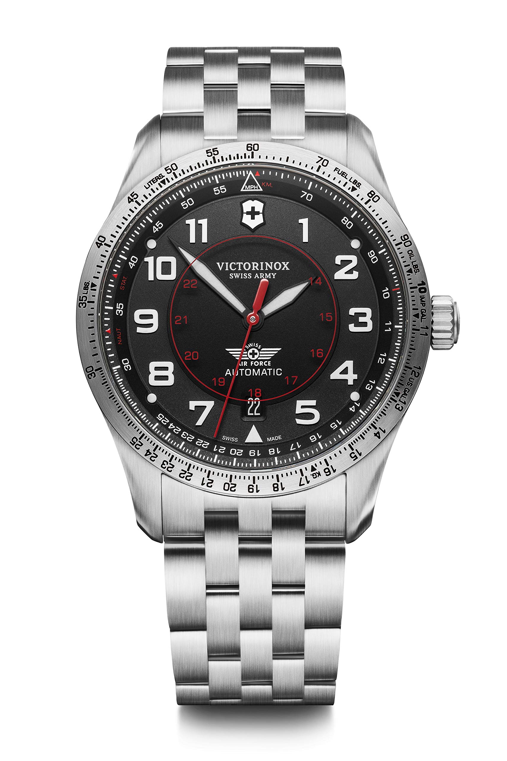 

Watch AIRBOSS Stainless Steel Case Black Dial Stainless Steel Bracelet Gift 241888 [Victorinox] (316L) [